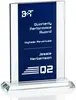 Blue Starfire Tameside Award - Customizable Promo Crystal Trophy