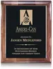 Ebony/Walnut Custom Business Recognition Plaque with Elegant Finish