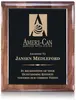 Ebony/Walnut Custom Business Recognition Plaque with Elegant Finish