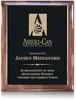 Ebony/Walnut Custom Business Recognition Plaque with Elegant Finish