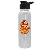 Custom Metalike Drink Thru Bottle - 24oz