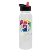 Custom Metalike Sports Bottle - 24oz with Flip Straw Lid