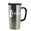 The Custom Logo Tumbler - 18 oz. Stainless Steel with Handle