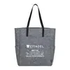 Branded Recycled Felt Meeting Tote with Front Pocket and Side Pockets