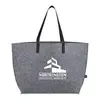 Branded Recycled Felt Shoulder Tote