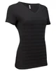 Threadfast Apparel Ladies' Invisible Stripe V-Neck T-Shirt