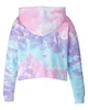 Tie-Dye Ladies' Cropped Hooded Sweatshirt