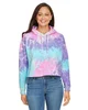 Tie-Dye Ladies' Cropped Hooded Sweatshirt