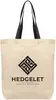 5 oz Natural Cotton Tote w/ Color Straps