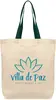 5 oz Natural Cotton Tote w/ Color Straps