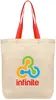 5 oz Natural Cotton Tote w/ Color Straps