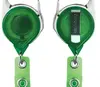 Translucent Badge Reel with Carabiner and Belt Clip