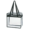 Transparent Tote Bag with Zipper for Silkscreen Imprint