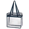 Transparent Tote Bag with Zipper for Silkscreen Imprint