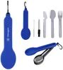 Travel Utensil Set With Silicone Holder