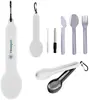 Travel Utensil Set With Silicone Holder