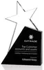 Custom Engraved Shooting Star Crystal Award - Black & Clear