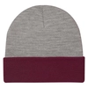 Two-Tone Knit Beanie With Cuff