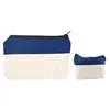 Two-Tone Zip Cotton Valuables/School Supplies Pouch