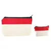 Two-Tone Zip Cotton Valuables/School Supplies Pouch