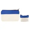 Two-Tone Zip Cotton Valuables/School Supplies Pouch