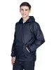 UltraClub Adult Quarter-Zip Hooded Pullover Pack-Away Jacket