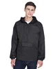 UltraClub Adult Quarter-Zip Hooded Pullover Pack-Away Jacket