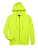 UltraClub Adult Rugged Wear Thermal-Lined Full-Zip Fleece Hooded Sweatshirt