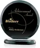 Custom Black Achievement Award with Aluminum Accents and Wooden Base