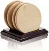 Boticino Marble Coasters w/ Black Base (Set of 4)