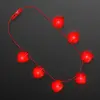 Valentine Hearts String Lights Necklace, 7 Bulbs