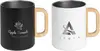 Stainless Steel Double Wall Mug with Bamboo Handle (15 oz.)