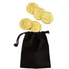 Velour Pouches with Chocolate Coins