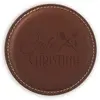 Custom Vintage Round Leather Coaster