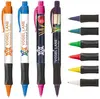 Vision Brights Click Pen with Black Grip (Black or Blue Ink)