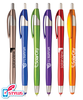 White Barrel Stylus Pen with Colored Trim