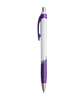 White Barrels Clicker Pen with Grip
