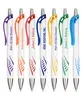 White Clicker Pens with Union Print and Hashishy Design