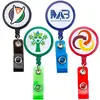 White Face Retractable Id Badge Reel