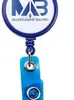 White Face Retractable Id Badge Reel