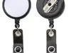 White Face Retractable Id Badge Reel