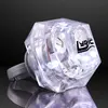 White Princess Cut Huge Diamond LED Rings