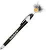 Smiley Hair Pen with Stylus - Custom Logo Promotional Pen