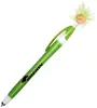 Smiley Hair Pen with Stylus - Custom Logo Promotional Pen