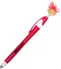 Smiley Hair Pen with Stylus - Custom Logo Promotional Pen