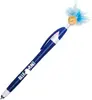Smiley Hair Pen with Stylus - Custom Logo Promotional Pen
