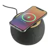 Personalized Bamboo & Fabric Speaker with Wireless Charging - 5W