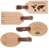 Custom Wood Luggage Tag