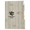 Woodgrain Look Notebook With Sticky Notes And Flags