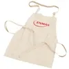 Natural Work Apron with Adjustable Neck & Waist Ties, 3 Pockets